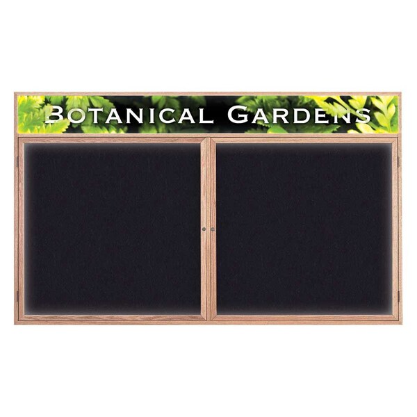 United Visual Products Open Faced Traditional Corkboard, 48x36" UV642A-BLACK-MEDGRY - main